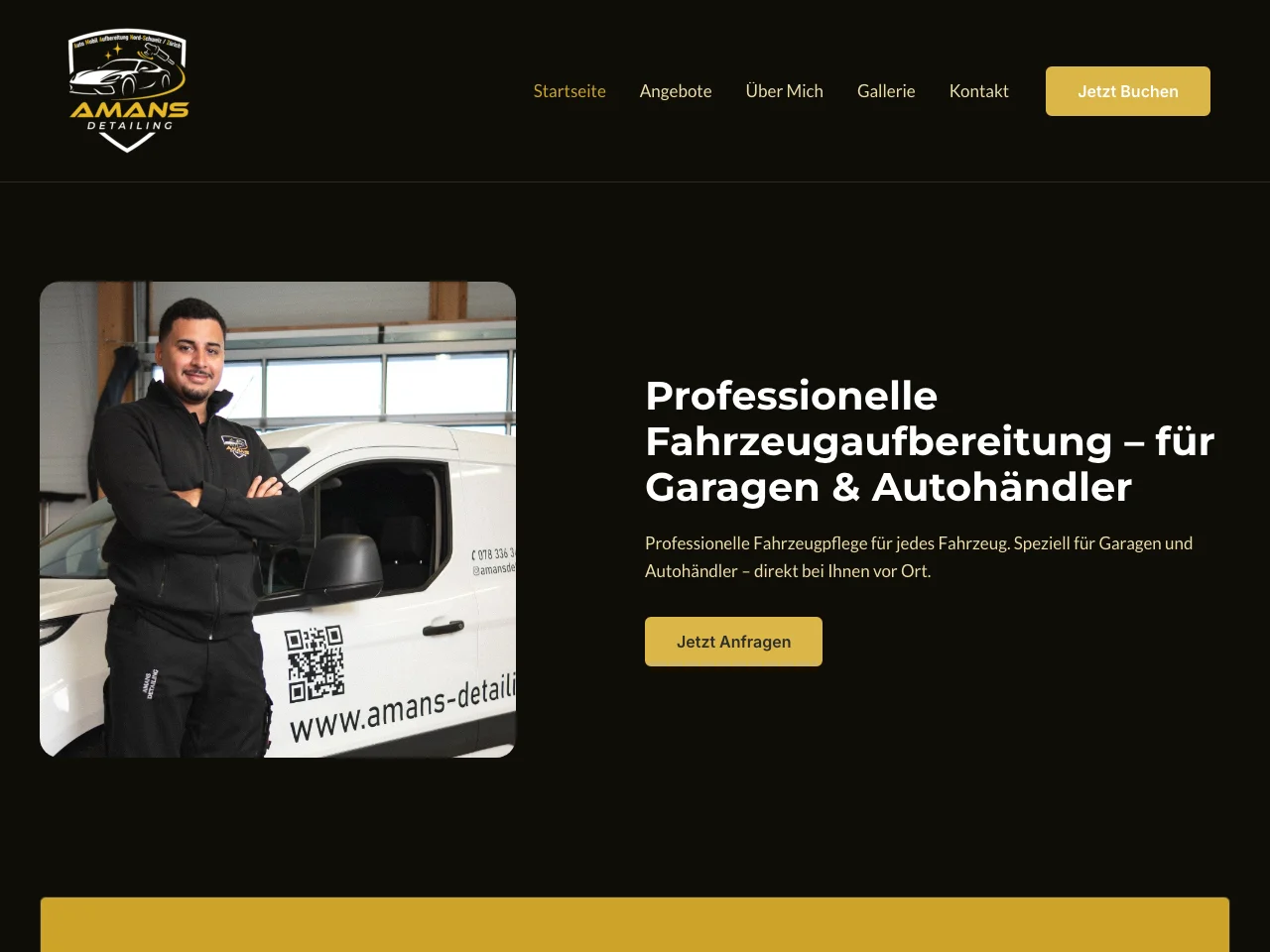 Webseite Aman's Detailing Fahrzeugaufbereitung