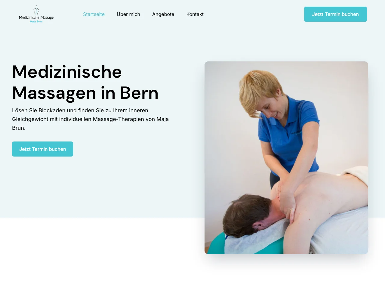 Webseite Maja Brun Medizinische Masseurin